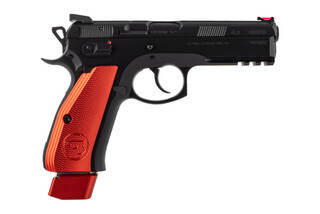 CZ-USA 75 SP-01 Competition 9mm Pistol - Red Aluminum Grips - Two 21 Round Magazines - 4.6"